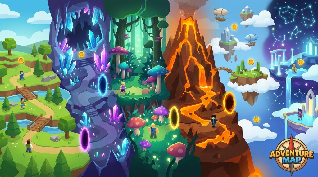 All Areas Guide - Break a Lucky Block Roblox